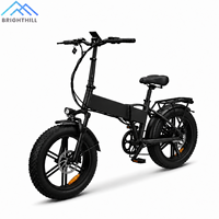 Vélo Électrique Pliant Mini 20 Pouces à Pneus Larges, Moteur Brushless 500W, Batterie Lithium, Acier Carbone, Vitesse 30KM/H, Freins Avant et Arrière – Offre Spéciale