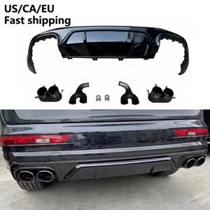Diffusore Posteriore Nero Lucido con Terminali di Scarico per Audi Q5 SQ5 FY B9 Sline 2018-2021, Disponibile negli USA - Product Image 1