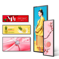 HONGNUO Reproductor Multimedia Publicitario para Interiores de Supermercados, Pantalla LCD Extensible Ultra Ancha para Estantes, Personalizable en Tamaño/Color/RAM
