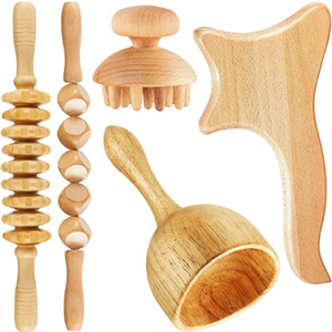 Pilzform Holz Knobble Massage Zubehör für Trigger punkt Gewichts verlust Ganzkörper entspannung Holz therapie Massage werkzeuge - Product Image 1