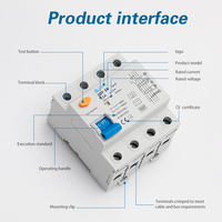Interruptor Diferencial RCCB de 4 Polos Tipo B para Carga de Vehículos Eléctricos, 100 Amperios, Protección Contra Fugas a Tierra, con Certificación CB y CE