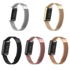 Nouveau bracelet métallique de rechange pour <span class=keywords><strong>Fitbit</strong></span> Luxe, serrure magnétique milanaise, pour <span class=keywords><strong>Fitbit</strong></span> Luxe/édition spéciale, pour <span class=keywords><strong>montre</strong></span> intelligente - Product Image 2