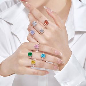 เครื่องประดับเงินแท้ 925 ดีไซน์ Dazzle รุ่น DYLAM สำหรับผู้หญิง ประดับด้วยเพชรคิวบิกเซอร์โคเนียคุณภาพ 5A 8A เหมาะสำหรับงานแต่งงาน งานหมั้น และเป็นแหวนแทนคำมั่นสัญญา - Product Image 4