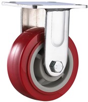 Roue pivotante de haute qualité avec frein, 4, 5, 6, 8 pouces, en polyuréthane et acier, pour chariot industriel, roue de chariot robuste
