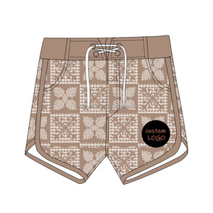 กางเกงว่ายน้ำสำหรับเด็กผู้ชายกางเกงขาสั้นเอวสูงพิมพ์ลายฮาวายสำหรับเด็กวัยหัดเดิน - Product Image 5