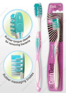 Brosse à dents dentaire à poils souples adulte spécification standard <span class=keywords><strong>en</strong></span> plastique emballé antidérapant de vente chaude - Product Image 2