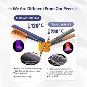 Fer à lisser professionnel bleu lumière LED flux d'<span class=keywords><strong>air</strong></span> chaud 2 en 1 lisseur et sèche-linge humide sec <span class=keywords><strong>Air</strong></span> Styler fer plat - Product Image 2