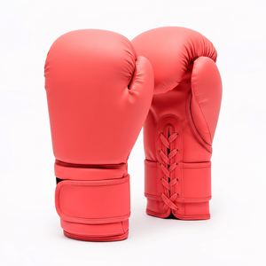 Driftwear Impex Custom OEM/ODM Coral Pink Lace Boxing Gloves 10oz 12oz 14oz 16oz Custom Logo <b>Synthetic</b> <b>Leather</b> Training Gloves - Product Image 1
