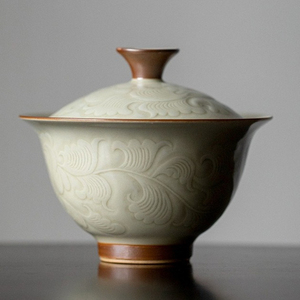 <span class=keywords><strong>Gaiwan</strong></span> en porcelaine chinoise ancienne 130 ml Tasse à thé bleue avec couvercle Bol - Product Image 4