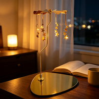 Bougie aromatique suspendue en acier inoxydable doré, style mignon pour chambre d'enfant, alimentée par la chaleur, pour la décoration de table à la maison