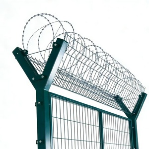 Malla <span class=keywords><strong>de</strong></span> Aislamiento Galvanizada Ondulada <span class=keywords><strong>para</strong></span> Cercas <span class=keywords><strong>de</strong></span> Aeropuertos y Prisiones, Antiescalada, con Pilar en Y, Anticaída, y Modelado 3D - Product Image 6