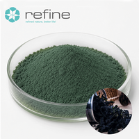 Poudre de spiruline verte de qualité alimentaire, extrait d'herbes, extrait de spiruline de qualité alimentaire, fourni par l'usine