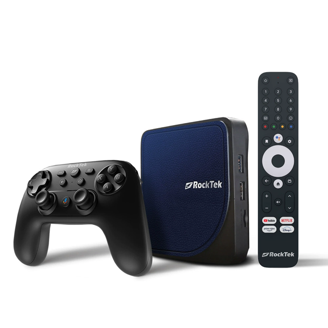 Factory 4K Streaming Game Box Wifi 6 DDR4 4GB EMMC 64GB GameBox with Controller Quad Core RockTek RTX5000 Android 11 ATV TV Box