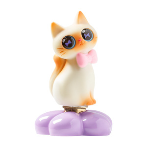 Meow Star Supply Station Boîte Mystère Rotative Chat de Dessin Animé Ornement de Bureau Cadeau Jouet en Résine 8-13 Ans Unisexe - Product Image 4