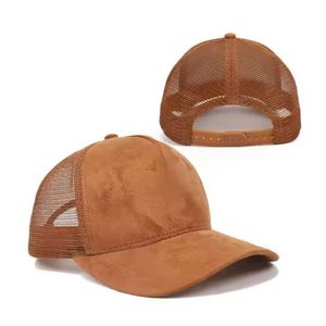 Casquette de baseball en daim à 5 panneaux personnalisée, noire, de haute qualité, avec logo personnalisé, pour hommes - Product Image 2