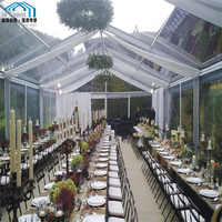 Tente de mariage transparente 20m x 30m, capacité 300 personnes, structure en aluminium, chapiteau d'extérieur pour événements et banquets
