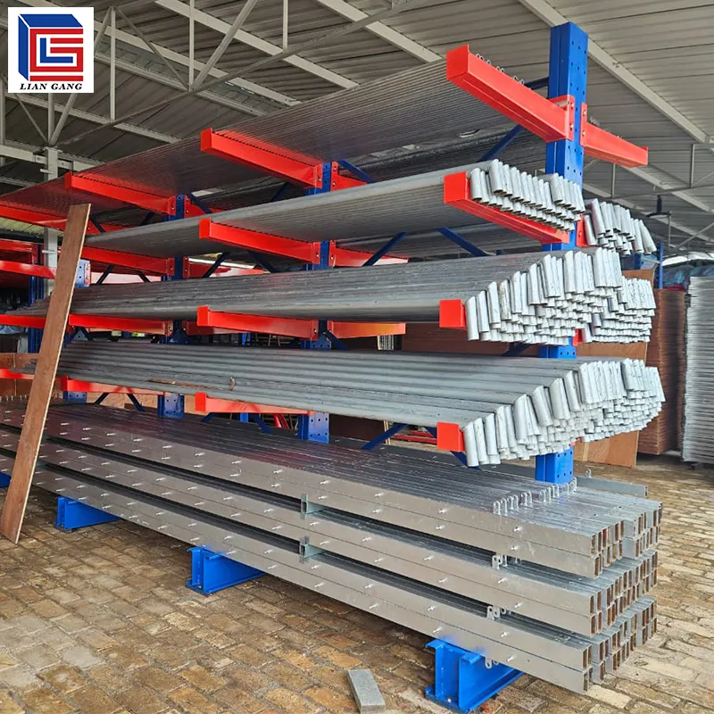 Сверхпрочная консольная стальная стойка, изготовлена в Китае, с функцией защиты от коррозии, для складских стеллажей