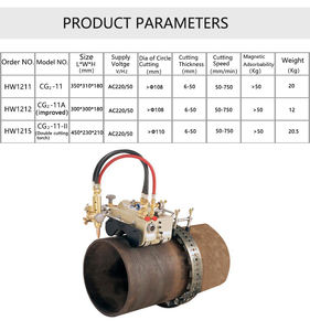 批发<span class=keywords><strong>CG2</strong></span> 11半自动工业金属管材磁力切割机燃气火焰切割机 - Product Image 3