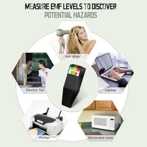 Cầm tay LED EMF từ trường ma <span class=keywords><strong>Detector</strong></span> Đen 50Hz-20,000Hz điện từ huyền bí thiết bị 1 năm Thiết bị kiểm tra - Product Image 4