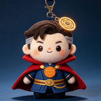 Porte-clés en peluche personnalisé de personnage d'anime, pendentif de sac en peluche de dessin animé, vente en gros