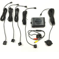 Vente chaude 4.3 pouces voiture miroir affichage moniteur caméra de recul avec 4 capteurs Kit de capteur de stationnement pour voiture