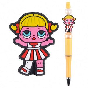 Cuentas de <span class=keywords><strong>Perlas</strong></span> Flocadas Kawaii para Niños, Cuentas Sueltas para Hacer Joyería, Cuentas Redondas de PVC para Manualidades - Product Image 6
