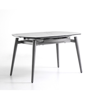 Factory Direct Sales Multifunctional Luxury <strong>White</strong> Marble Top Carbon Steel <strong>Round</strong> Extendable <strong>Dining</strong> <strong>Table</strong> - Product Image 5