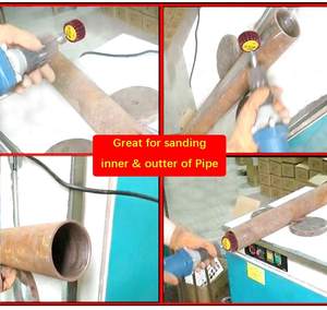 Roue de polissage en nylon abrasif non tissé, papier abrasif combiné, <span class=keywords><strong>brosse</strong></span>, tambour de meulage en acier inoxydable, matériau - Product Image 6