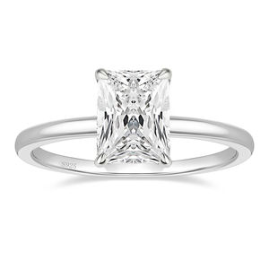 OAHLAN 3CT 925 Sterling Zilver Verlovingsringen Radiant Cut Solitaire Kubieke Zirkonia CZ Belofte Ringen Trouwringen voor Vrouwen - Product Image 1