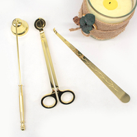 Gloway vente en gros, outils de bougie en acier inoxydable, coupe-mèche de bougie et ensemble de reniflard de bougie avec boîte cadeau 3 pièces