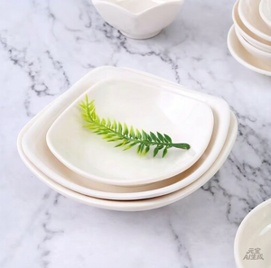 Plato de Melamina A5 para Salsas, <span class=keywords><strong>Sushi</strong></span>, Hot Pot, Barbacoa, Porcelana Blanca, Plato Creativo para Aperitivos, Venta Directa de Fábrica, Moderno - Product Image 2