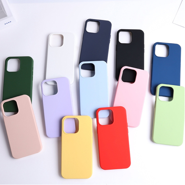 For iPhone  14 Case Liquid Silicone Silicone Case Gel Rubber Shockproof Cover Case