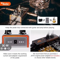 Pédale d'effets de guitare JOYO R-02 Overdrive, design à faible gain avec bouton VOICE, fonction d'égaliseur et sonorités classiques