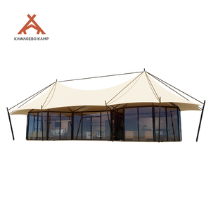 <span class=keywords><strong>Tente</strong></span> de glamping de luxe Kawagebo Kamp (KK) 16 x 6 x 6,85 m en PVDF imperméable avec salle de bain pour complexe hôtelier et hôtel - Product Image 1