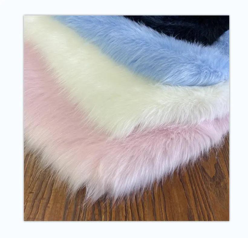 Good quality MAC plush Long pile faux fur fabric for collar/hat