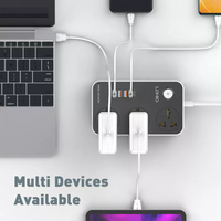 Chargeur rapide LDNIO SC3412, multiprise universelle 4 ports USB, rallonge électrique 2500W, prise universelle UK US EU
