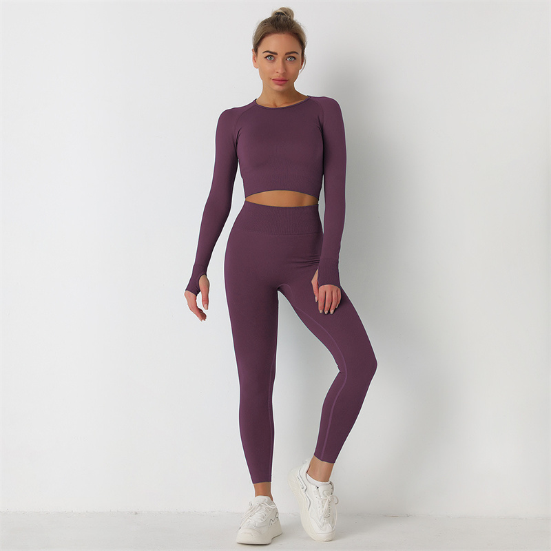 13 colors Fashion Modern Breathable Workout Clothing Women Active Wear Yoga Set hygroscopic and sweat releasing