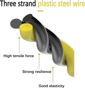 SHUOQI بيع مباشر خط Dia 6 50 m طويل كهربائي أصفر + أسود من مصنع PET سلك بكرة طويلة المدى - Product Image 4