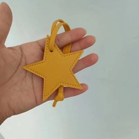 Porte-clés créatif étoile PU glands en cuir étoile à cinq branches sac de voiture pendentif à breloque petite boucle chaîne accessoire en cuir accessoire