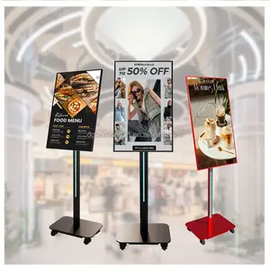 2024new Collectie Interactieve Touch Screens 32 Inch Indoor Draagbare Mobiele Digitale Poster Lcd/Led Reclame Display Met Wifi