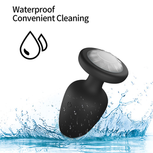 Luz LED G-spot Anal Plug Silicona Anal Vibración Masajeador de próstata con control remoto Juguete sexual para adultos para hombres y mujeres Negro - Product Image 6