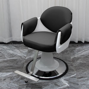 Sillón de Barbería con Base de Acero Inoxidable Plateado, Silla de Fibra de Vidrio Personalizable con Color y Logotipo para Barbería - Product Image 5