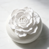 Coffret Cadeau de Luxe : Diffuseur d'Huiles Essentielles en Céramique, Bouteille en Porcelaine Faite Main, Fleur Parfumée, Pierre Aromatique, Parfum d'Ambiance pour la Maison