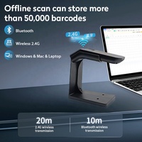 Escáner de Códigos de Barras 2D Inalámbrico JR 1055W, Lector de Códigos QR con Soporte Magnético y Sensor Automático para Control de Inventario