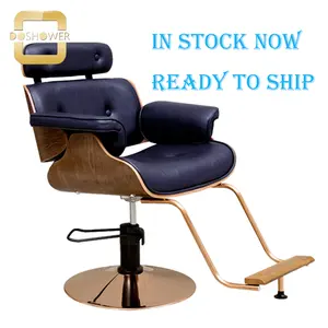 verstellbarer gold salon styling stuhl paket von dunkelblau haar styling stuhl lieferant für versandfertig styling stuhl haar salon