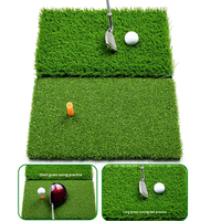 Tapis d'entraînement de golf 2-en-1 Shuran pour frappes longues et courtes, en PP EVA, base antidérapante haute élasticité, pour swing et chipping