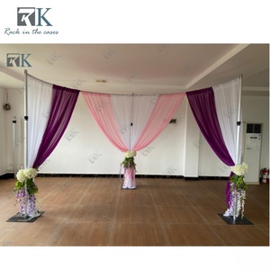Stylish Adjustable Aluminum Pipe And Drape <b>Backdrop</b> <b>Stand</b> Wedding Ceremony Frame - Product Image 3