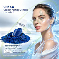 Bubuk Peptida GHK-Cu Kemurnian Tinggi 99%+ CAS 89030-95-5 Bahan Baku Kosmetik Peptida Tembaga untuk Perbaikan Kulit Wajah