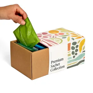 Caixa de papel para saquinhos de chá, saquinhos de chá vazios pequenos e impressos personalizados
