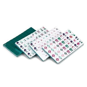 <span class=keywords><strong>Mahjong</strong></span> américain de luxe pliable et portable, 160 tuiles, gravé en <span class=keywords><strong>3D</strong></span>, en acrylique, 4 couches, vert, vente en gros, directement de l'usine - Product Image 5